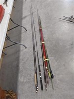 Assortment of fishing poles