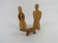 Wooden Family Sculpture Set