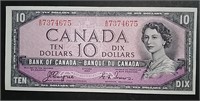 1954 Canada Devil's Face $10 Banknote