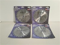 Four Unused Mastercraft 7.25" Circular Saw Blades