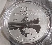 Fine Silver 2011 Canada $20 NO TAX Coin