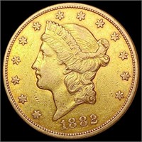 1882-S $20 Gold Double Eagle CLOSELY UNCIRCULATED