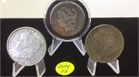 1892,1921,& 1900 MORGAN SILVER DOLLARS