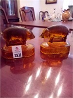 2 Amber  Pigs