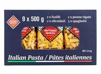 9-PK Antonio Amato Pasta Variety Pack, 9 × 500 g