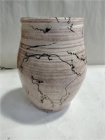 Horsehair pottery vase signed