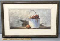 Still Life Watercolor Painting Artist Signed