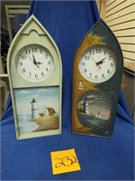 2 lighthouse clocks