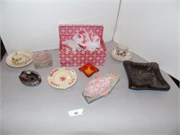 Set of 4 Cups and Saucers, ashtrays, etc.