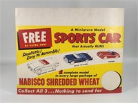 CARDBOARD NABISCO SPORTS CARD ADVERTISING SIGN