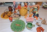 Red Fox collection of figures, stirrup cups,