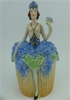 8.75" BLUE FLORAL CHINA DRESSER DOLL