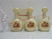 Old Fitzgerald Monticello Decanters ~ 3 ~ Empty