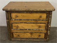 3-Drawer Natural Log Dresser by Flatrock Furniture