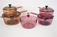 VISIONS COOKWARE LOT  - 9 PIECES