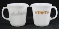 Pair of Pyrex Creamers