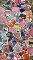 50 assorted large stickers food and drink theme,