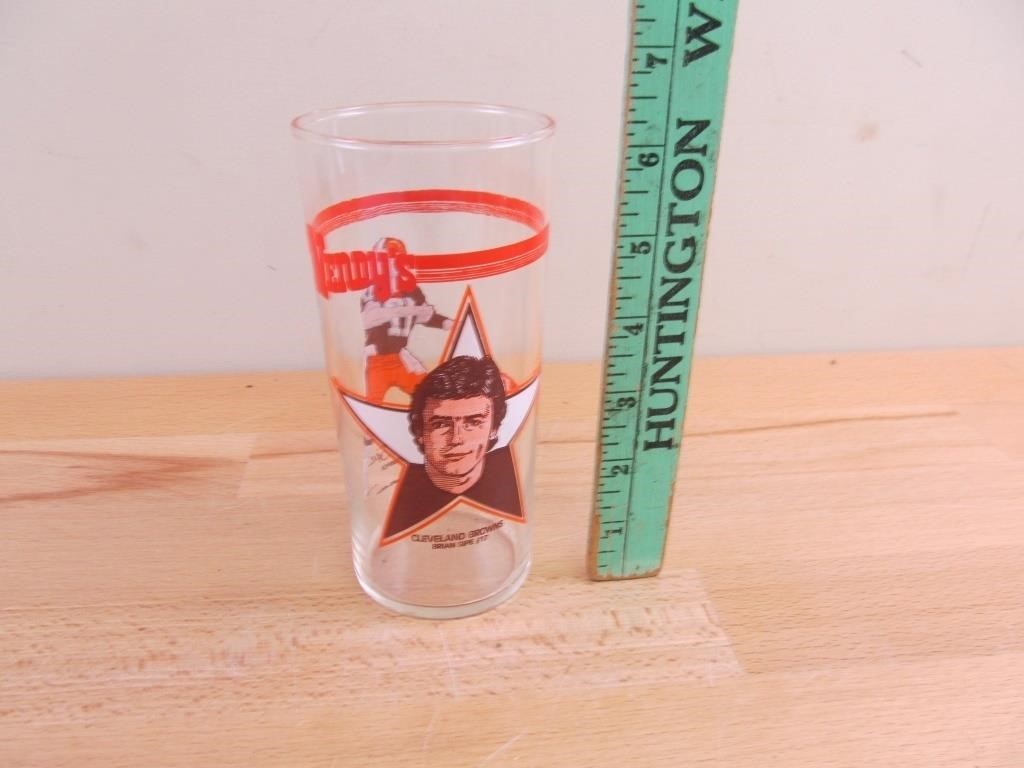 Brian Sipe Cleveland Browns Vintage Wendy's Glass
