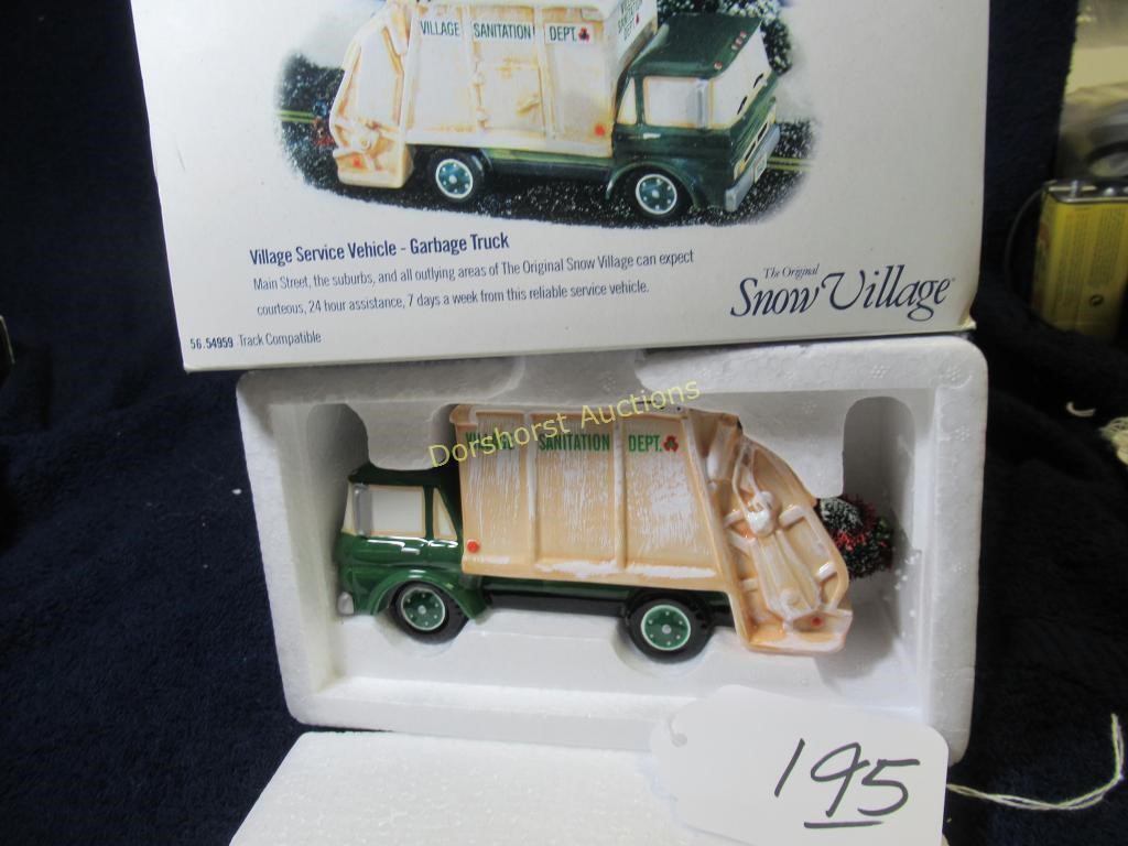 DEPT 56 SNOW VILLAGE - GARBAGE TRUCK