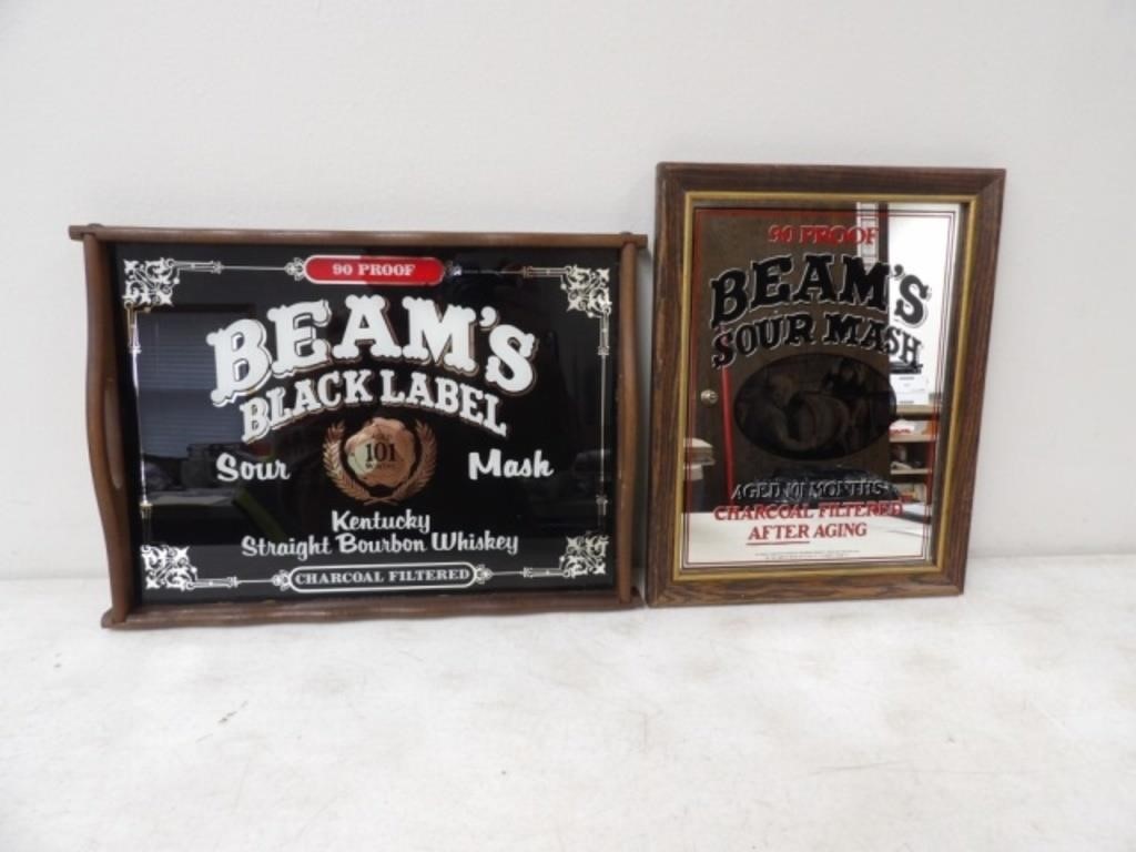 Beams Sour Mash Mirror 10.5x13.5,Beams Black Label