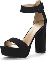 New $73 Women's High Heel Sandals(Black-UK9)