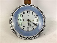 Enamel German 8 day clock unknown working