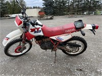 1987 Yamaha XT 350 Dual Sport Motorycle, Non-Op