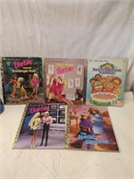 4 Barbie and 1 Cabbage Patch Little Golden Books