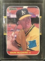 1987 DONRUSS MARK MCGWIRE RATED ROOKIE CARD