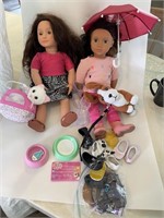 2 Our Generation dolls + accessories