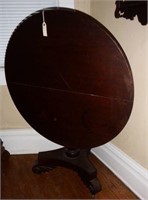 Large Empire Walnut tilt top parlor table with