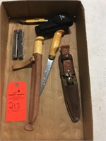 fillet knives, mutli tool, etc