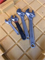 Four piece adjustable wrench set #171