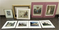 8pc matted prints, photographs