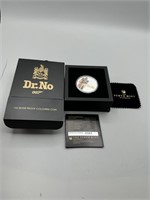 2002 1 Oz. Silver Proof Colorized Coin Dr. No 007