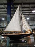 1934 ENDEAVOR MODEL SAILING SHIP 24x31