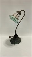 Tiffany Style Table Lamp with Metal Base