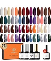 modelones Winter Gel Nail Polish Set, 32 PCS Cat