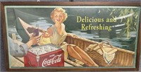 Large Vintage 1953 Coca-Cola Sign