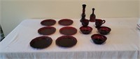 Vintage Cape Cod Ruby Red Dishes