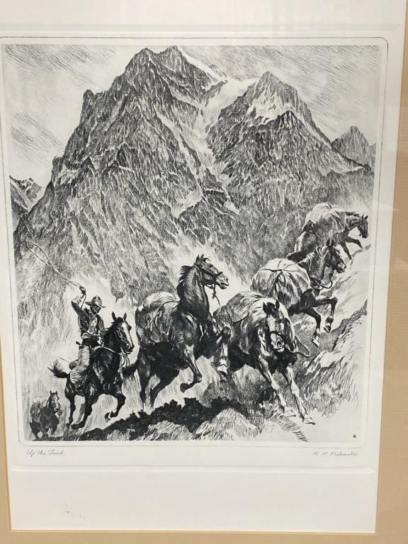 Framed Art Print 'Up the Trail' by R.H. Palenske