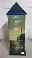 Handpainted Nautical Lighthouse Cassette Box