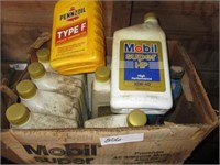 Box w/ Mobil 10W-40 oil and other oils