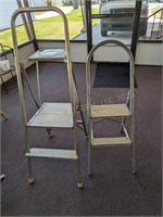 Two Aluminum Step Stools