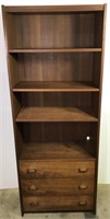 Tall Bookshelves w Three Lower Drawers 1 of 3