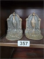 Art Nouveau Peacock Bookends - Weidlich Bros.