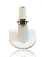 2.04ct Colombian Emerald 14k Gold Diamond Ring