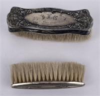 Pair of Victorian Sterling Silver Hair Brushes