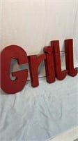 32 inch box metal Grill sign