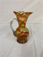 Orange swirl Small Pitcher Creamer Vase